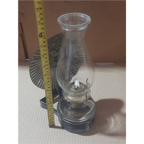 Vintage Wall Mount Oil Lamp.