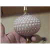 Image 3 : Vintage Pink hobnail milk glass boudoir lamps. (Untested) - (No Shades)