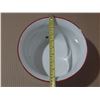 Image 2 : Vintage white and red enamelware chamber pot.