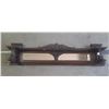 Image 1 : Antique oak overmantel mirror top shelf board. (57" X 14")