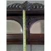 Image 3 : Antique oak overmantel mirror top shelf board. (57" X 14")