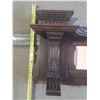 Image 4 : Antique oak overmantel mirror top shelf board. (57" X 14")