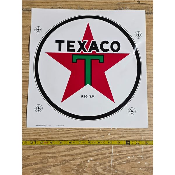 Texaco oil decal- 12"L