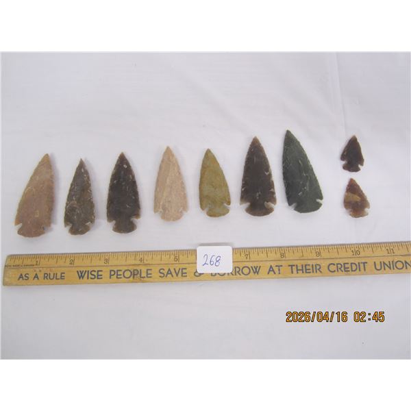 newly flinted arrowheads