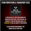 Image 1 : Item Forfeiture & Transport Delivery Fees & Conditions