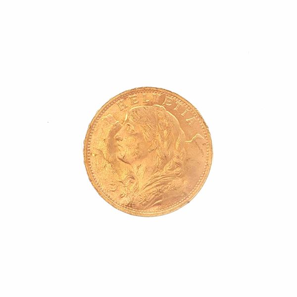 1935 Switzerland 20 Francs Vreneli Gold Coin