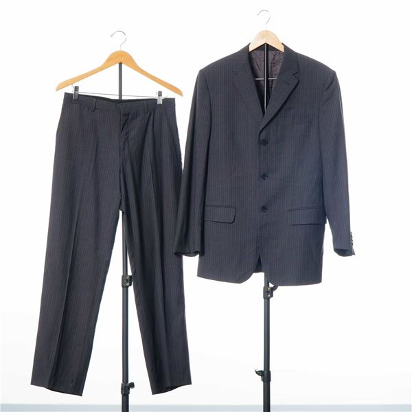Valentino Roma Mens 2pc Pinstripe Suit Blazer and Trousers Size 40