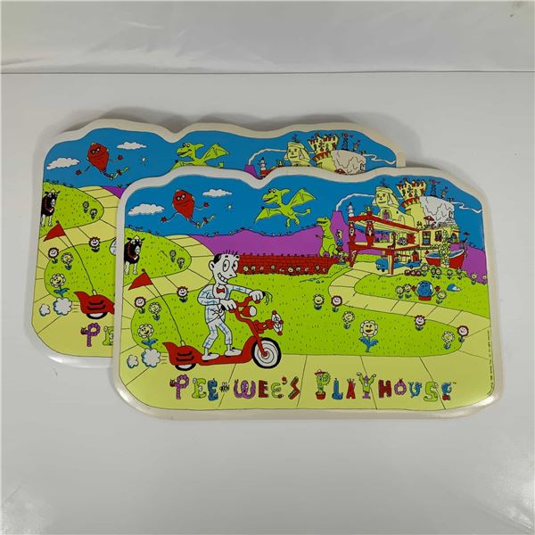 A Pair of Pee-wee's Playhouse Table Placemats