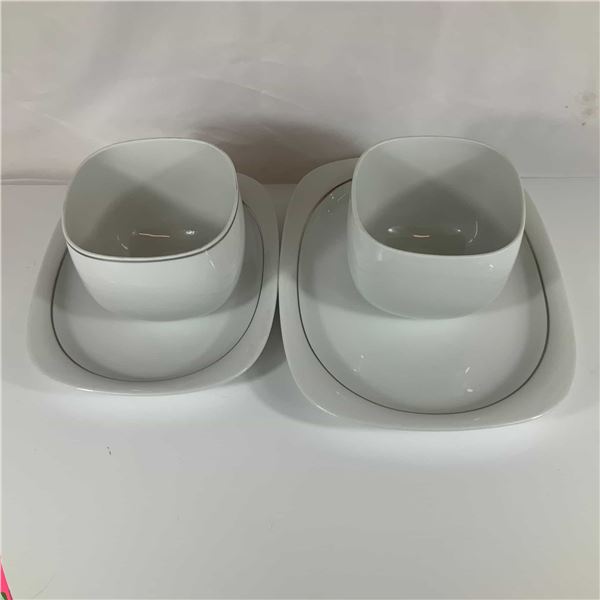 4pc Rosenthal Studio-Linie Suomi White Porcelain Bowls and Serving Platters