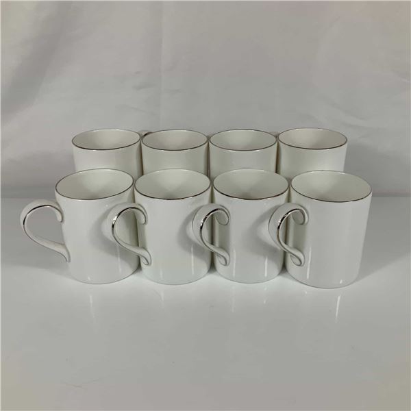 A Set of 8 Royal Doulton Classics Langdale Platinum H5289 Cups