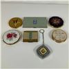 Image 1 : 7pc Vintage Metal Compacts and Cigarette Case Including Stratton