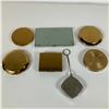 Image 2 : 7pc Vintage Metal Compacts and Cigarette Case Including Stratton