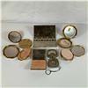 Image 3 : 7pc Vintage Metal Compacts and Cigarette Case Including Stratton