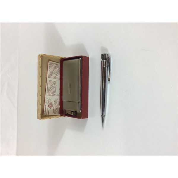 Two Vintage Personal Accessories Including an Evans Lighter and Case Combo and an Oxford Lighter Mec