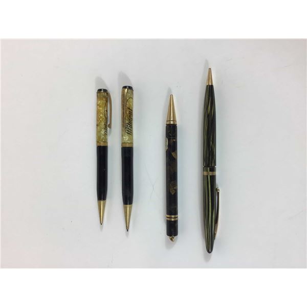 A Group of Four Vintage Mechanical Pencils including Milmont, Schwartz, and Sheaffer
