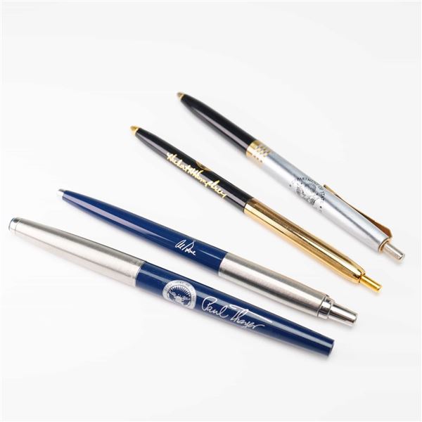 A Collection of Four United States Government Themed Ballpoint Pens Including Parker and Fisher