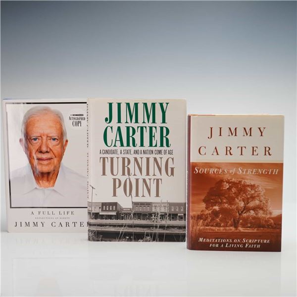 Carter, Jimmy. Three Volumes: Turning Point, Sources of Strength, and A Full Life. 1992-2015. (Signe