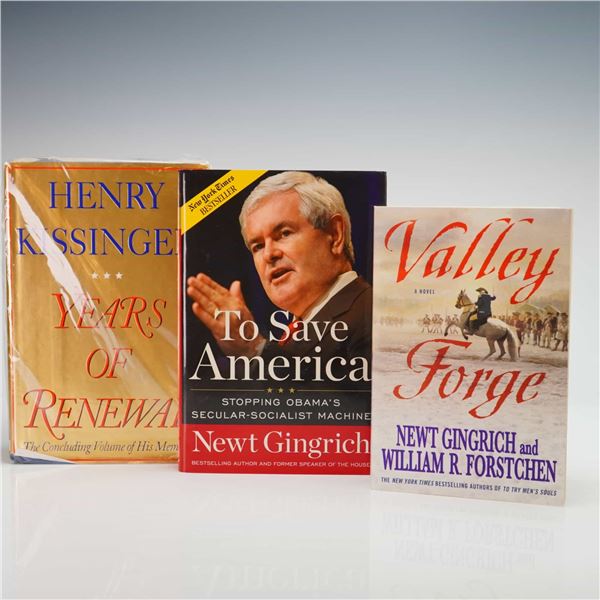 Three Books by Henry Kissinger and Newt Gingrich. Various Publishers, 1999-2011. (Signed) (DJ)