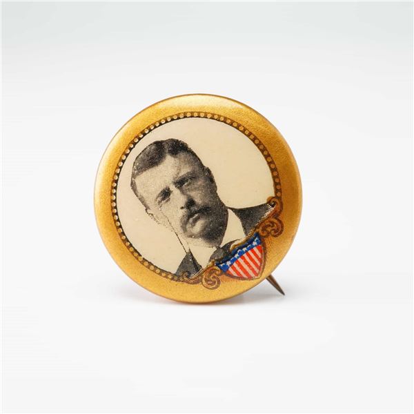 Theodore Roosevelt 1904 Presidential Campaign Pinback Button Whitehead and Hoag