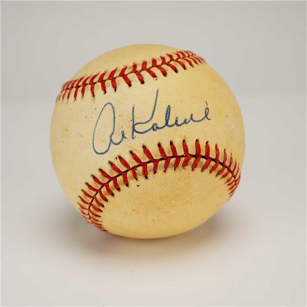 Rawlings Al Kaline Signed Official American League Baseball, Leather and Cardboard, circa 1974-1983