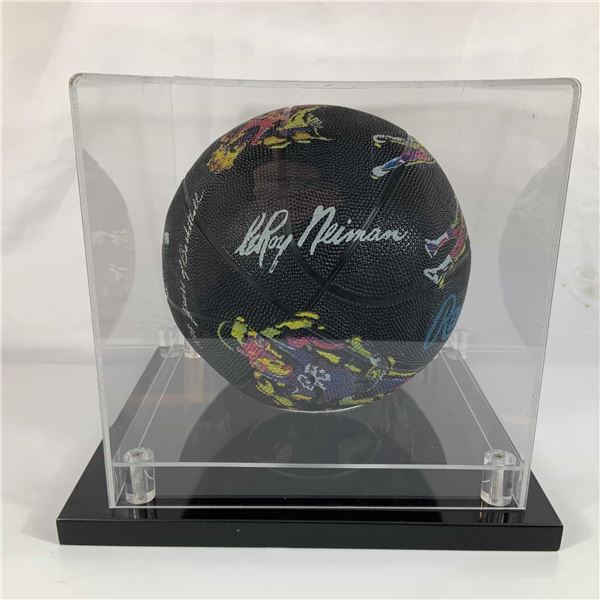 Rawlings LeRoy Neiman Commemorative Edition NCAA 100 Years of Basketball Signed Basketball