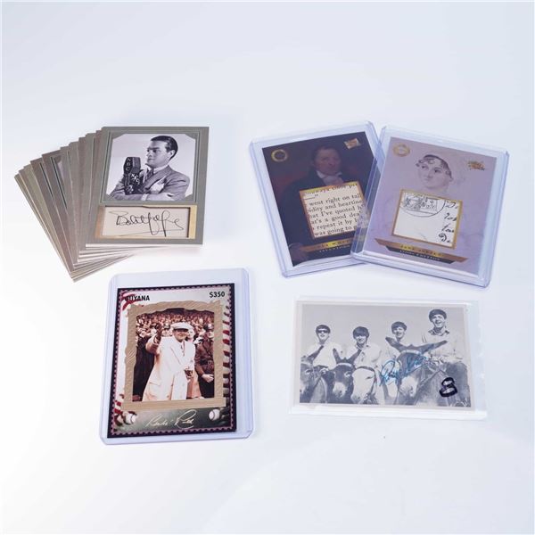 Collection of 26 Collectible Trading Cards with Relics and Facsimile Signatures