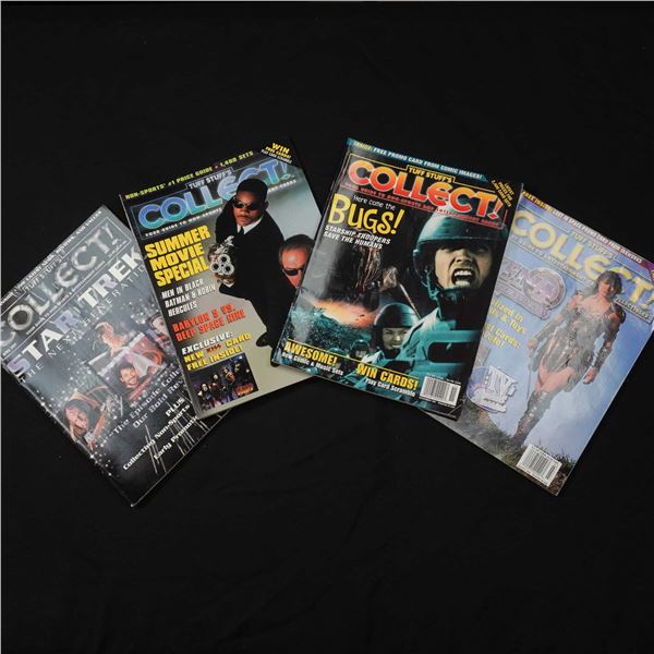 4pc Tuff Stuff's Collect Magazines, Star Trek, Men in Black, and More