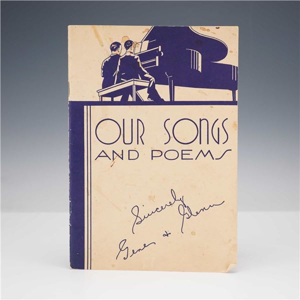 Gene Carroll and Glenn Rowell -Booklet,1st E - Our Songs and Poems, Signed