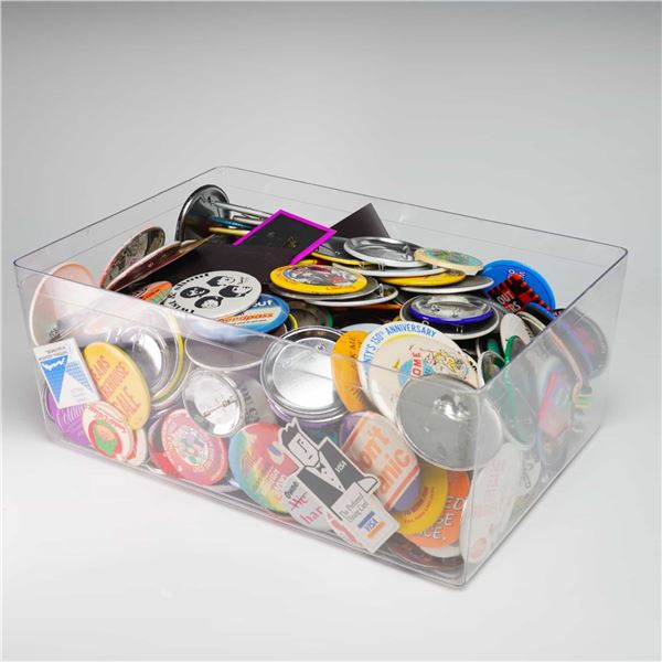 A Collection of Vintage Advertising and Pop Culture Pinback Buttons and Ephemera, Circa 1970s-1990s