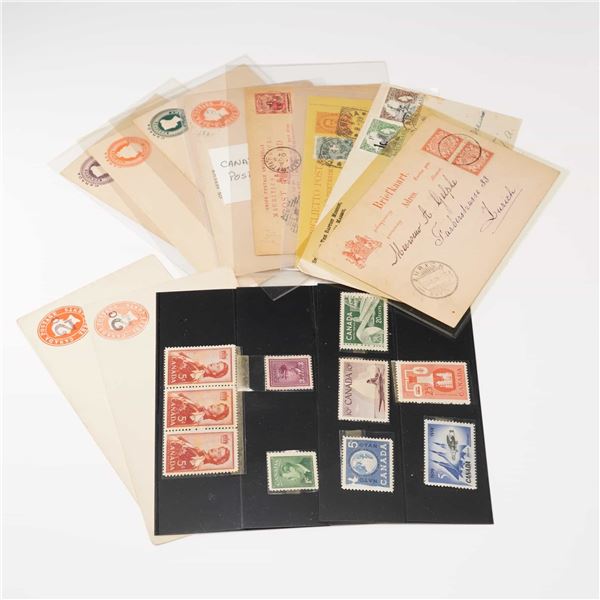 Assortment of Canadian Postal Stationery and Stamps