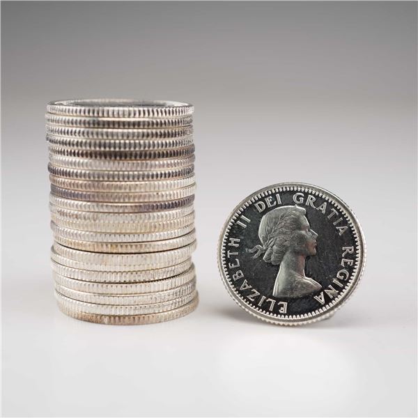 22pc Assorted Canadian Dimes