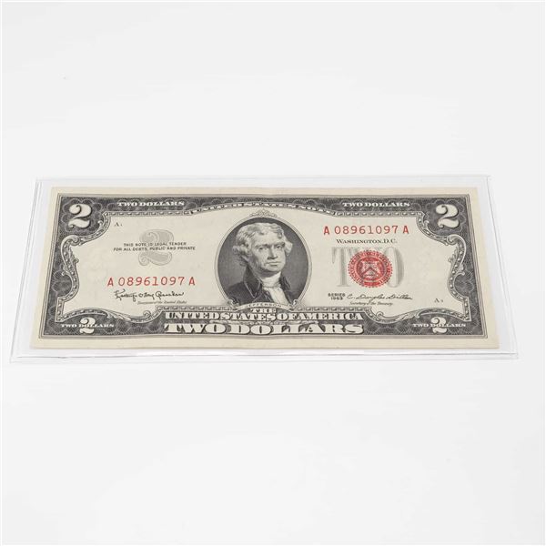 1963 U.S. Two Dollars Red Seal Note