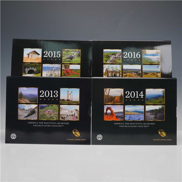 4pc 2013-D & P to 2016-D & P U.S. Mint America the Beautiful Quarters Sets