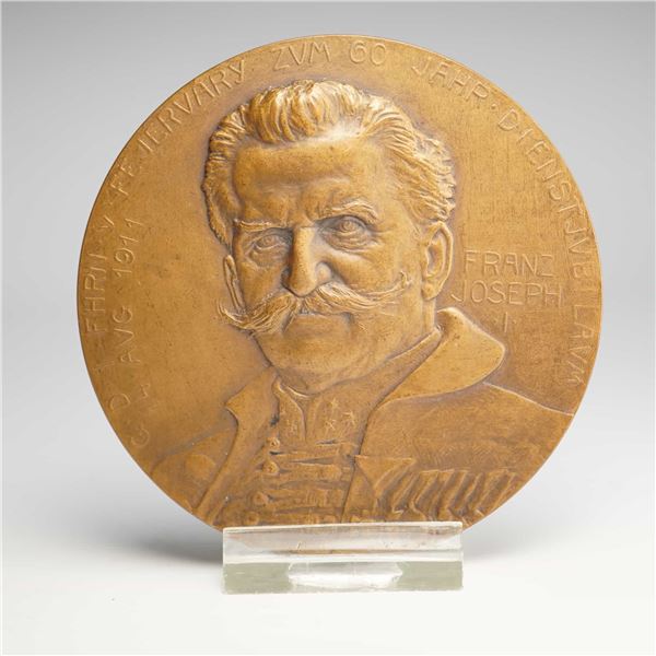 Austria-Hungary, Commemorative Bronze Table Medal, 1911 Service Jubilee