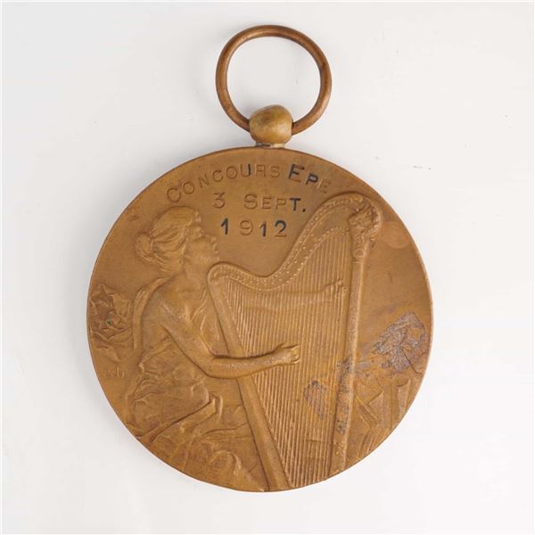 France and Netherlands, Bronze Musical Competition Award Medal, Pre-WWI (1912)