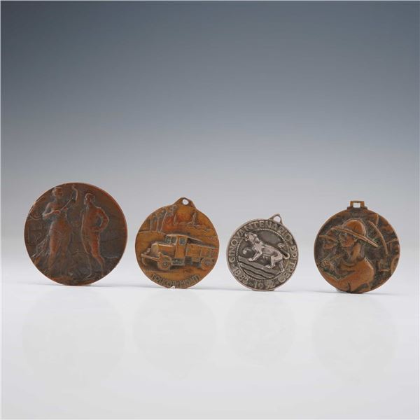 4pc Italian Colonial & Fascist-Era Commemorative Medals