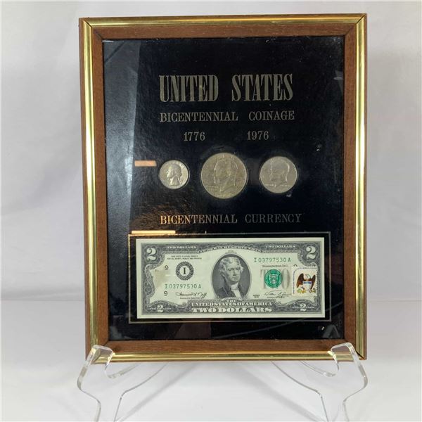 US Bicentennial Coinage and $2 Currency Set
