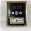 Image 1 : US Bicentennial Coinage and $2 Currency Set
