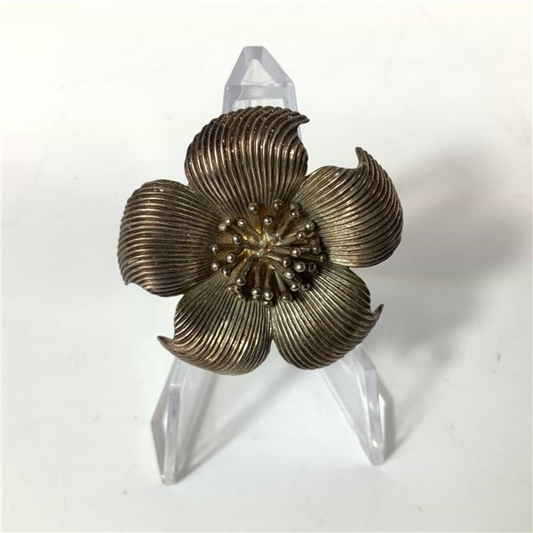 Tiffany and Co. Sterling Silver Dogwood Flower Brooch