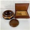 Image 2 : Two Carved Wood Jewelry Boxes Including One Italian Musical Box