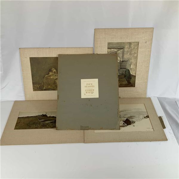 Andrew Wyeth Four Seasons Portfolio with Four Offset Lithograph Reproductions