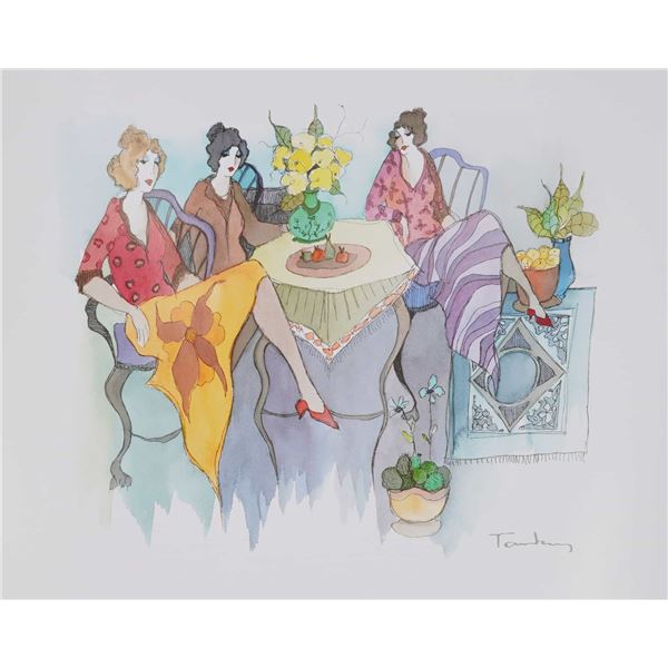 Itzchak Tarkay (Israeli, 1935-2012), 'Blissful Moments', (Signed)