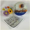 Image 2 : Three Contemporary Fused and Slumped Art Glass Plates Including William McGrath