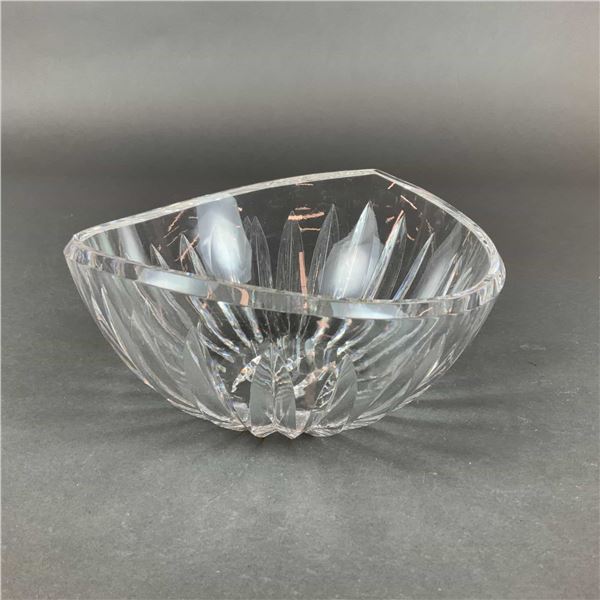 Waterford Crystal Vertical Ribbed Cut Oval Bowl