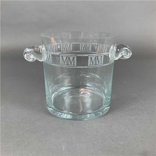 Tiffany & Co. Monogram MM Crystal Ice Bucket