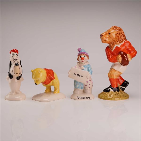 A Set of Four Beswick and Royal Doulton Ceramic Figurines Including Droopy, Winnie the Pooh WP3, LL5