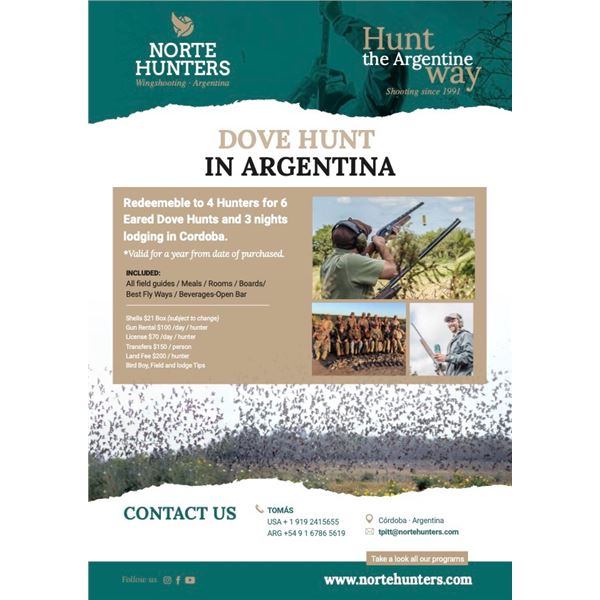 Norte Hunters- Wing shooting in Córdoba, Argentina.