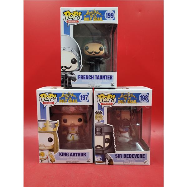 3 Funko Popo! Monty Python & The Holy Grail Vinyl Figures