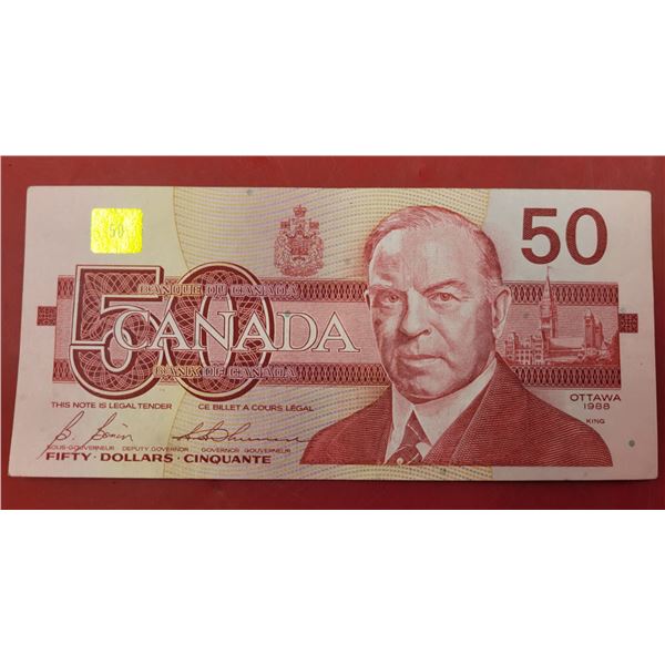 1988 Canadian $50 Bill