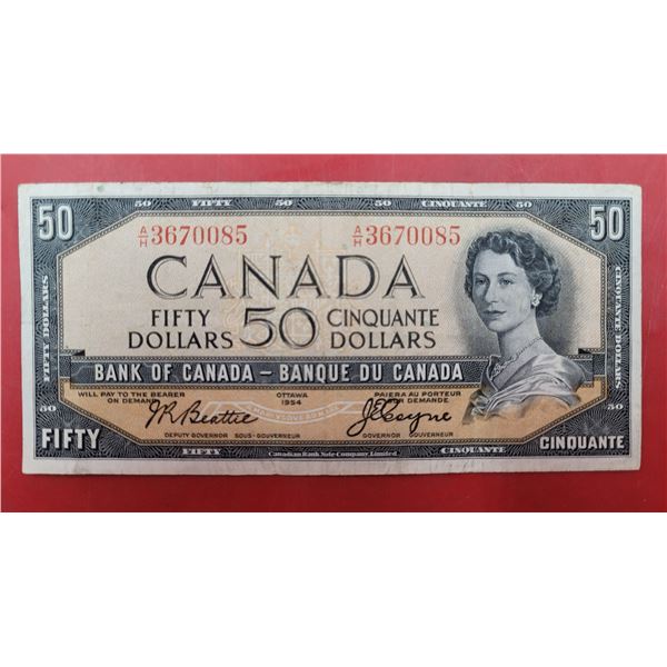 1954 Canadian $50 Bill